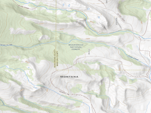 USGS topographic map of Forest Rd 1215