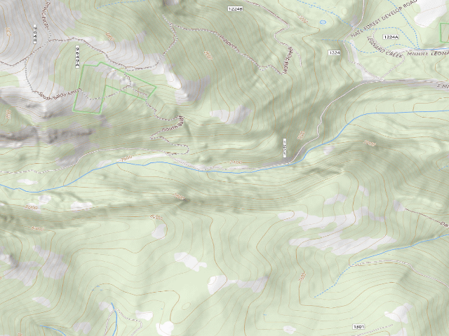 USGS topographic map of Forest Rd 1221