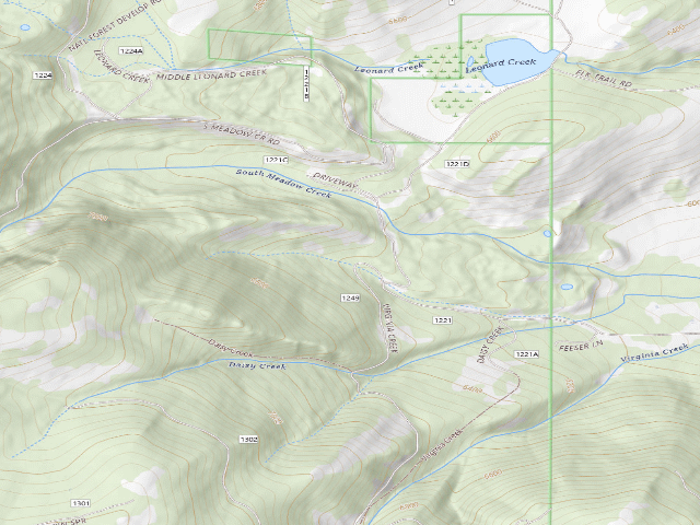 USGS topographic map of Forest Rd 1249