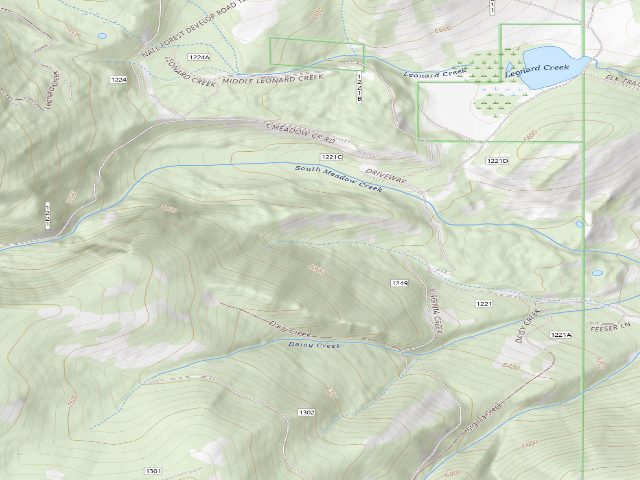 USGS topographic map of Forest Rd 1249