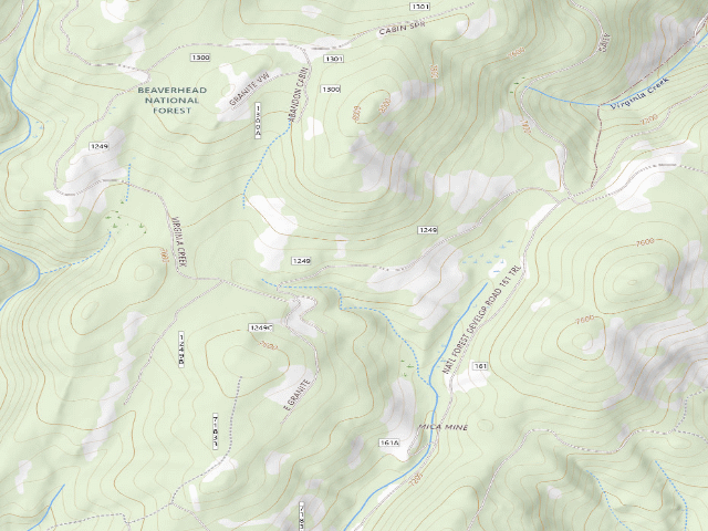 USGS topographic map of Forest Rd 1302