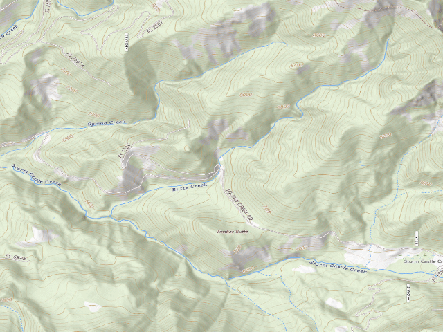 USGS topographic map of Forest Rd 132