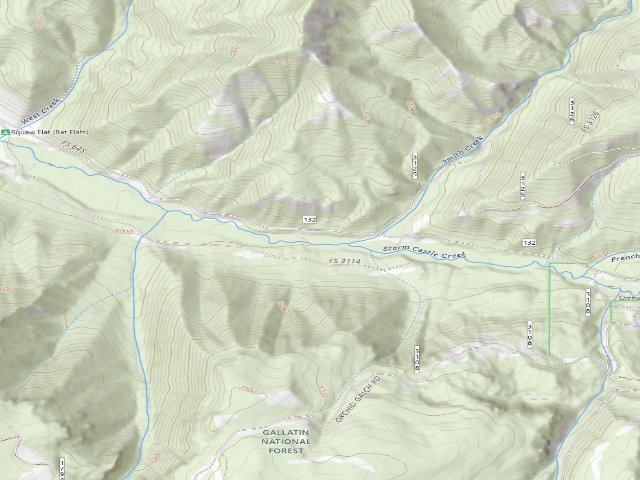 USGS topographic map of Forest Rd 132