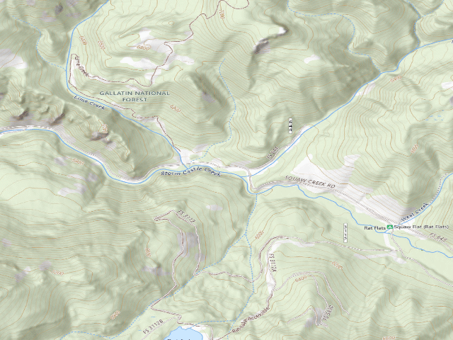 USGS topographic map of Forest Rd 132