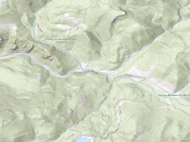 USGS topographic map of Forest Rd 132