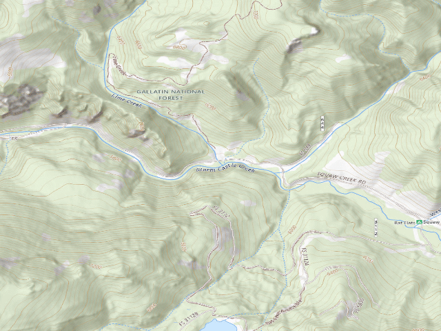 USGS topographic map of Forest Rd 132