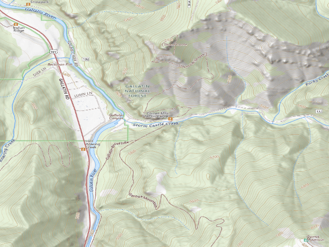 USGS topographic map of Forest Rd 132