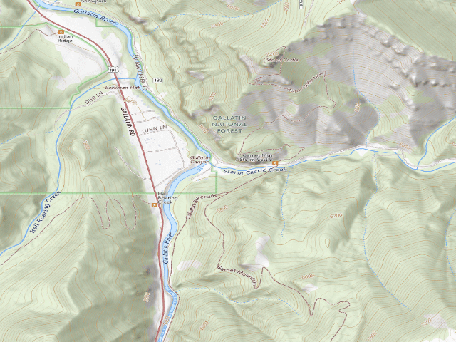 USGS topographic map of Forest Rd 132