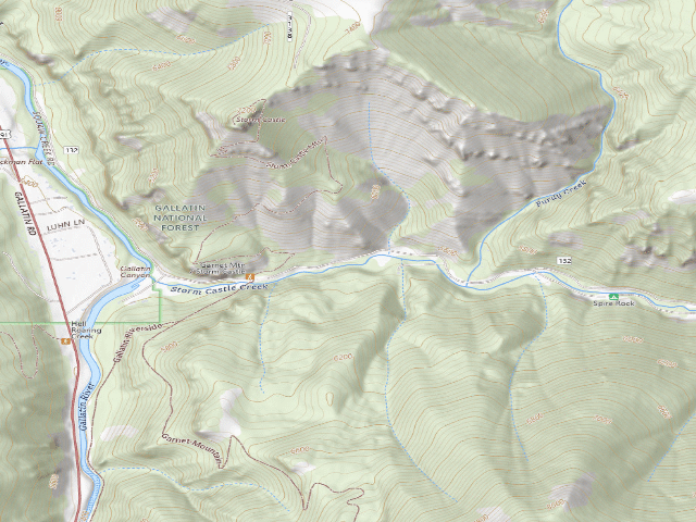 USGS topographic map of Forest Rd 132