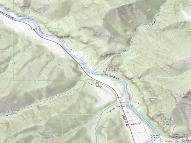 USGS topographic map of Forest Rd 132