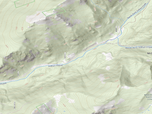 USGS topographic map of Forest Rd 158