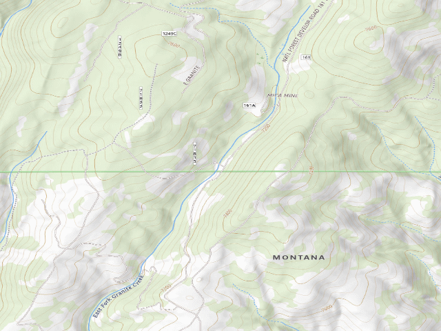 USGS topographic map of Forest Rd 161