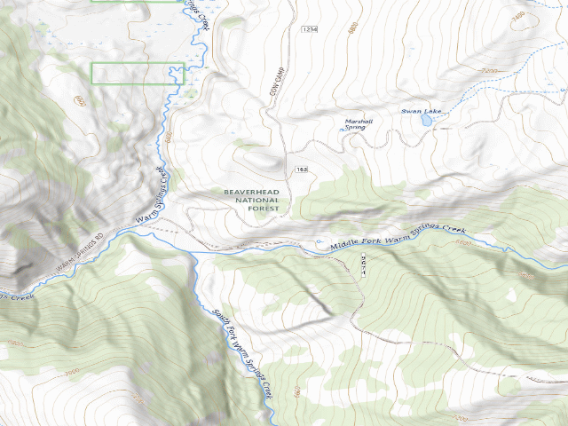 USGS topographic map of Forest Rd 163