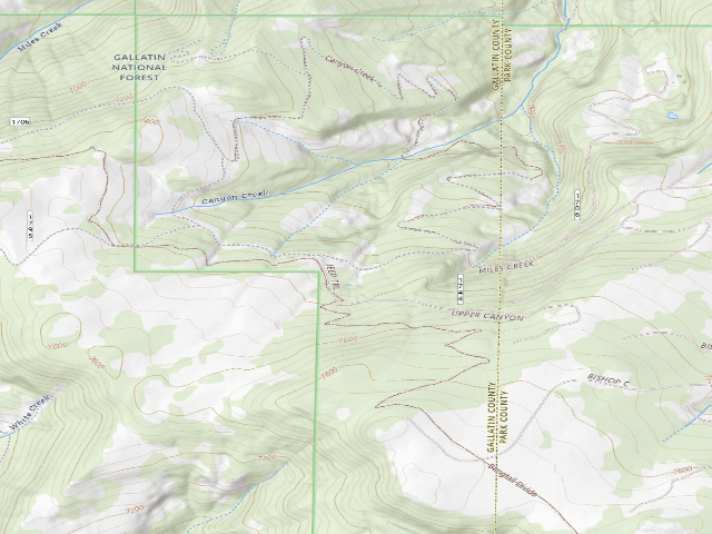 USGS topographic map of Forest Rd 1706