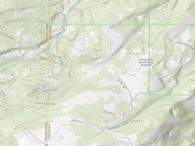 USGS topographic map of Forest Rd 1706