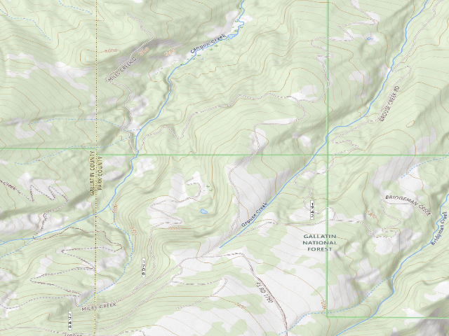 USGS topographic map of Forest Rd 1706