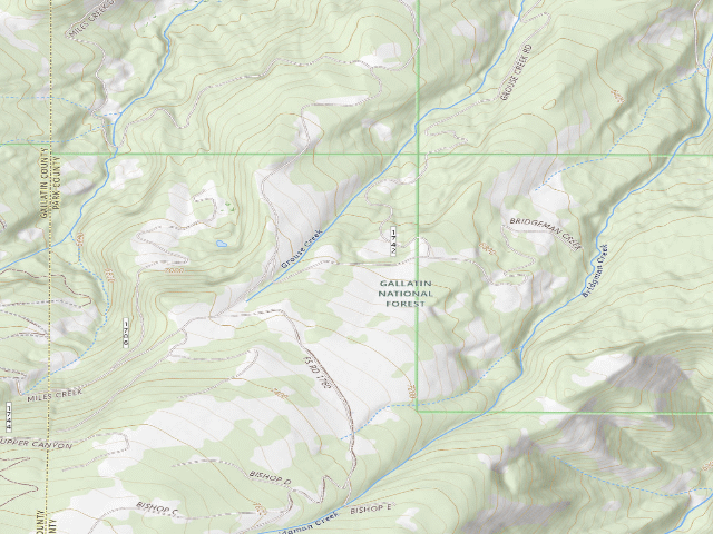 USGS topographic map of Forest Rd 1742