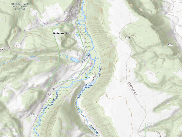 USGS topographic map of Forest Rd 209