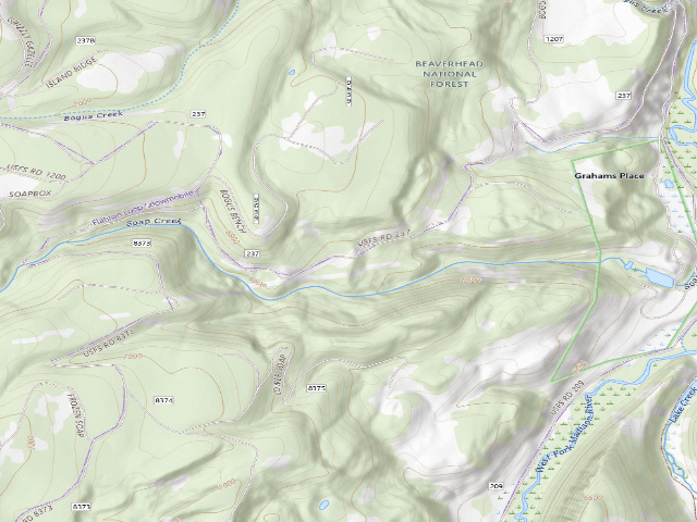 USGS topographic map of Forest Rd 237