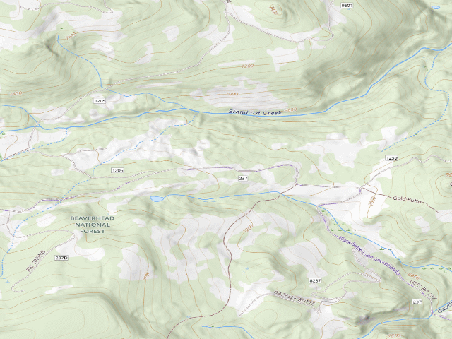 USGS topographic map of Forest Rd 237