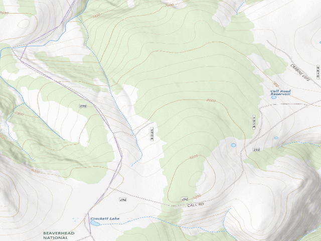 USGS topographic map of Forest Rd 290A