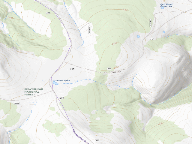 USGS topographic map of Forest Rd 292