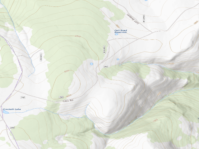 USGS topographic map of Forest Rd 292