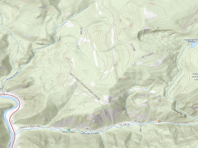USGS topographic map of Forest Rd 3108