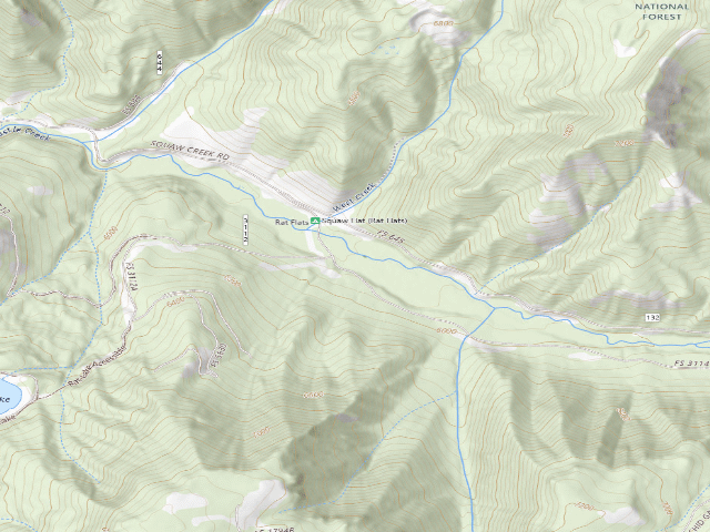 USGS topographic map of Forest Rd 3114