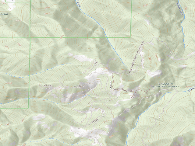 USGS topographic map of Forest Rd 3138