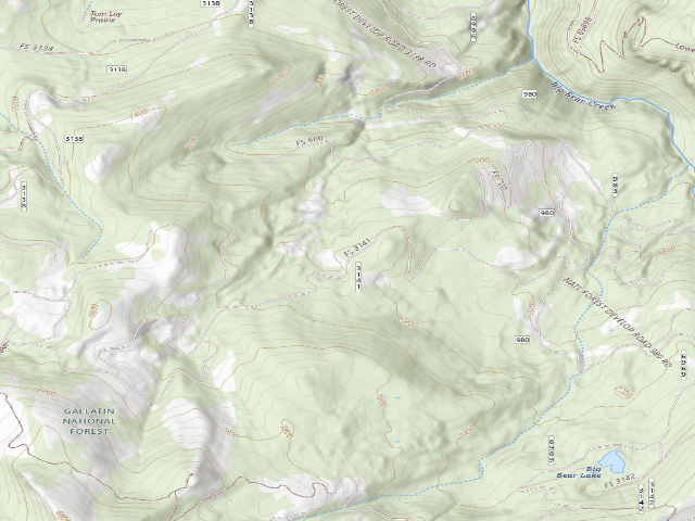 USGS topographic map of Forest Rd 3141