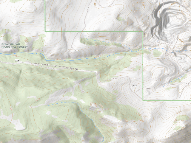 USGS topographic map of Forest Rd 324