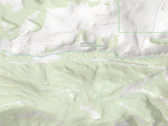 USGS topographic map of Forest Rd 324