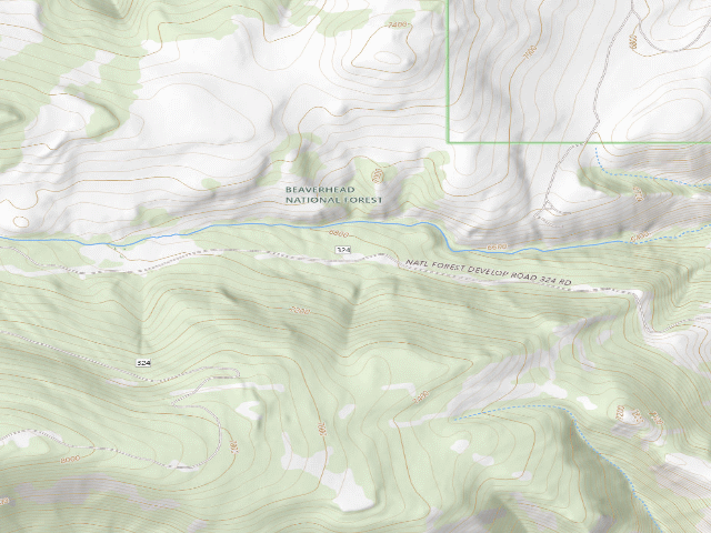 USGS topographic map of Forest Rd 324