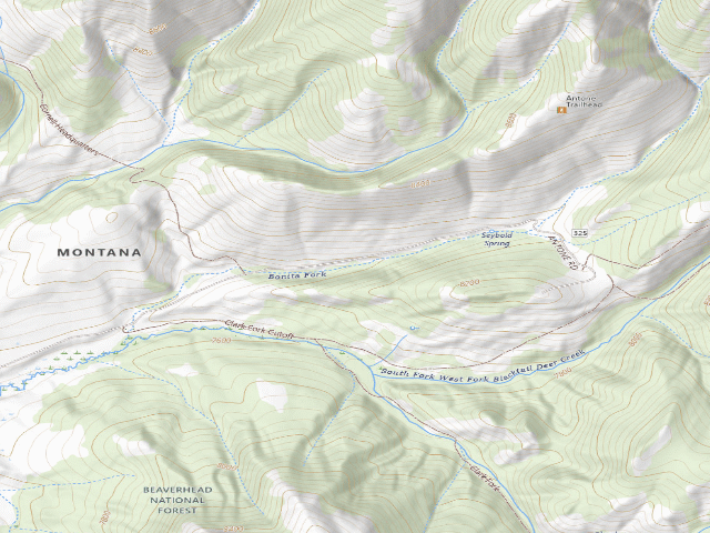 USGS topographic map of Forest Rd 325
