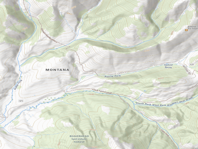 USGS topographic map of Forest Rd 325
