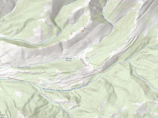 USGS topographic map of Forest Rd 325