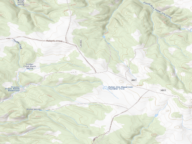 USGS topographic map of Forest Rd 4023