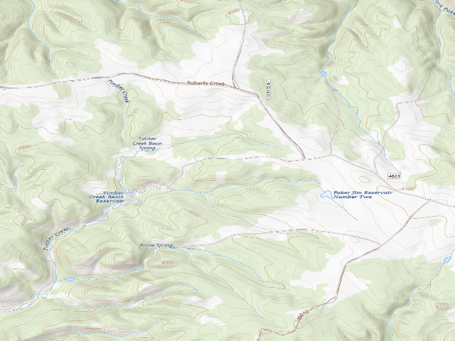 USGS topographic map of Forest Rd 4023B