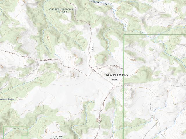USGS topographic map of Forest Rd 40301