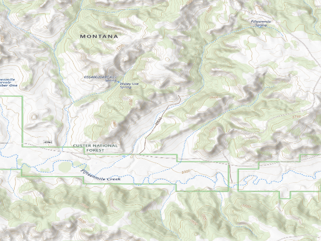 USGS topographic map of Forest Rd 40944