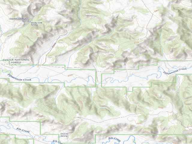 USGS topographic map of Forest Rd 40949