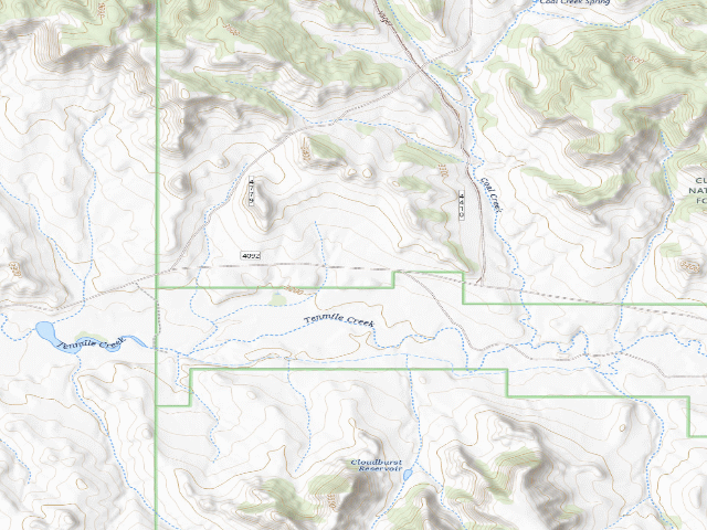 USGS topographic map of Forest Rd 4094A