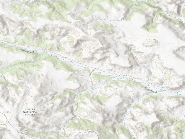 USGS topographic map of Forest Rd 40951A
