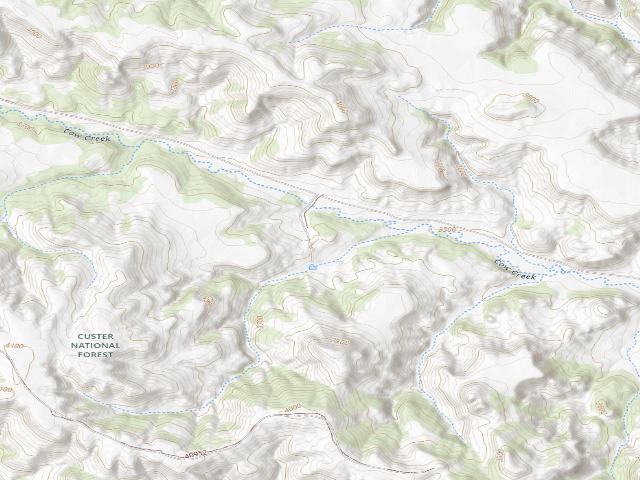 USGS topographic map of Forest Rd 40951B