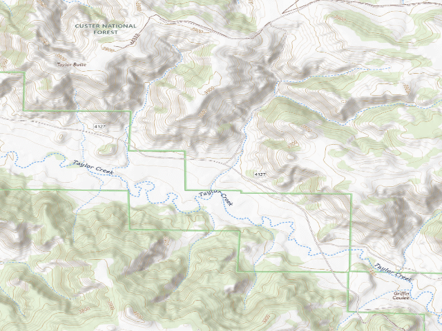 USGS topographic map of Forest Rd 4127