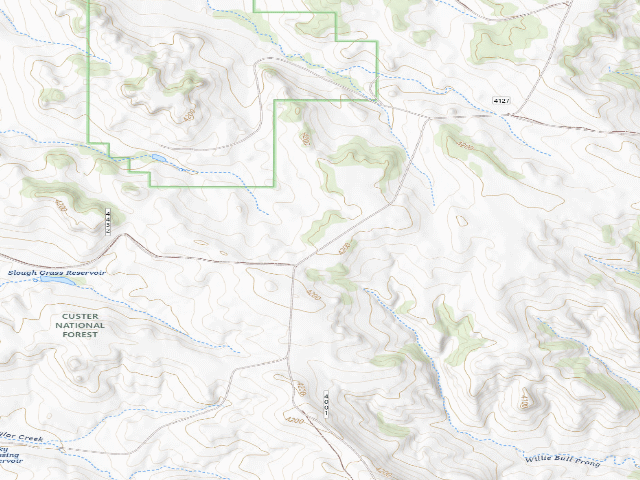 USGS topographic map of Forest Rd 4127A