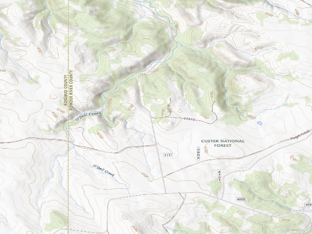 USGS topographic map of Forest Rd 41317A