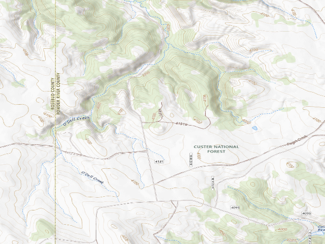 USGS topographic map of Forest Rd 41317C