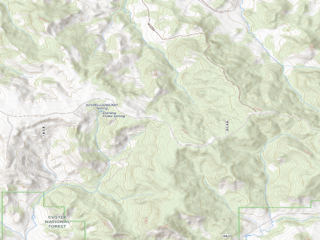 USGS topographic map of Forest Rd 4409E